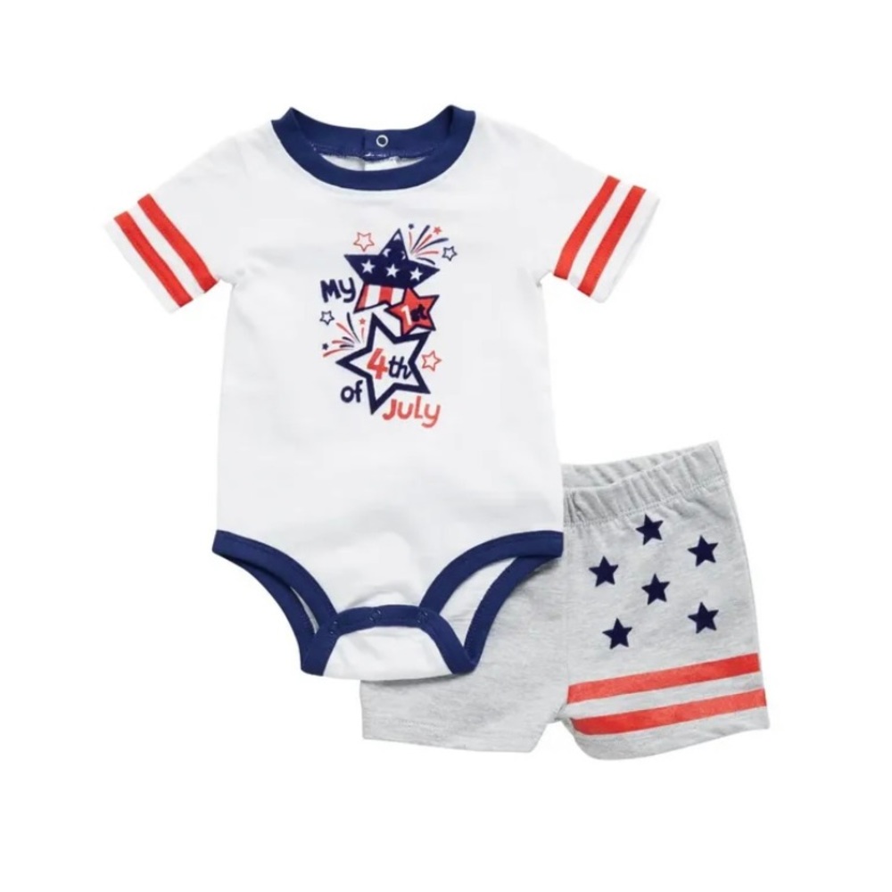 Koalakids My First 4th of July Short Set